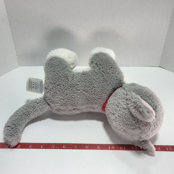 Build A Bear Promise Pets Gray White Kitty Cat Plush Red Collar Green Eyes - Picture 8 of 8